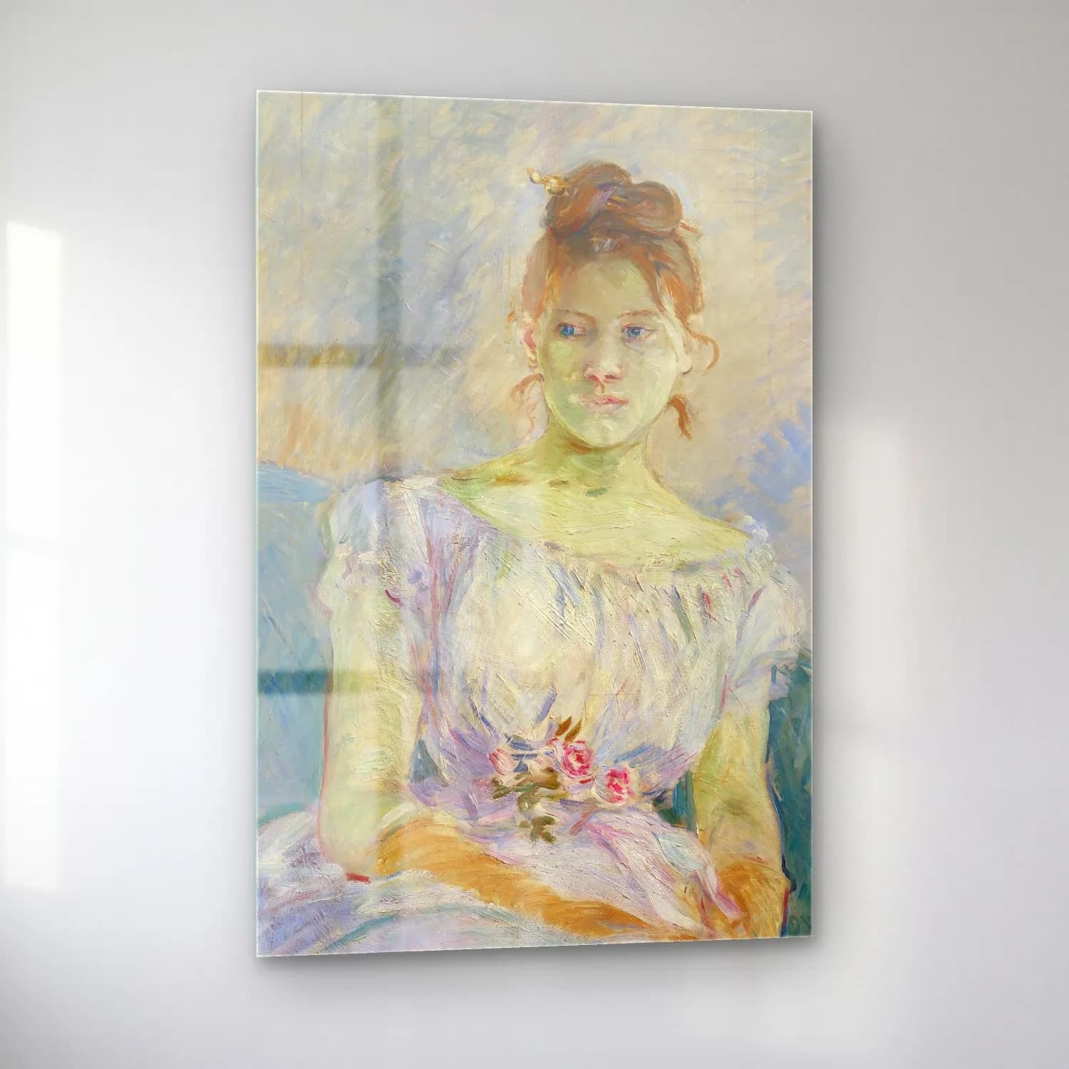 Berthe Morisot – Paule Gobillard en robe de bal cam tablo — sol açıdan görünüm