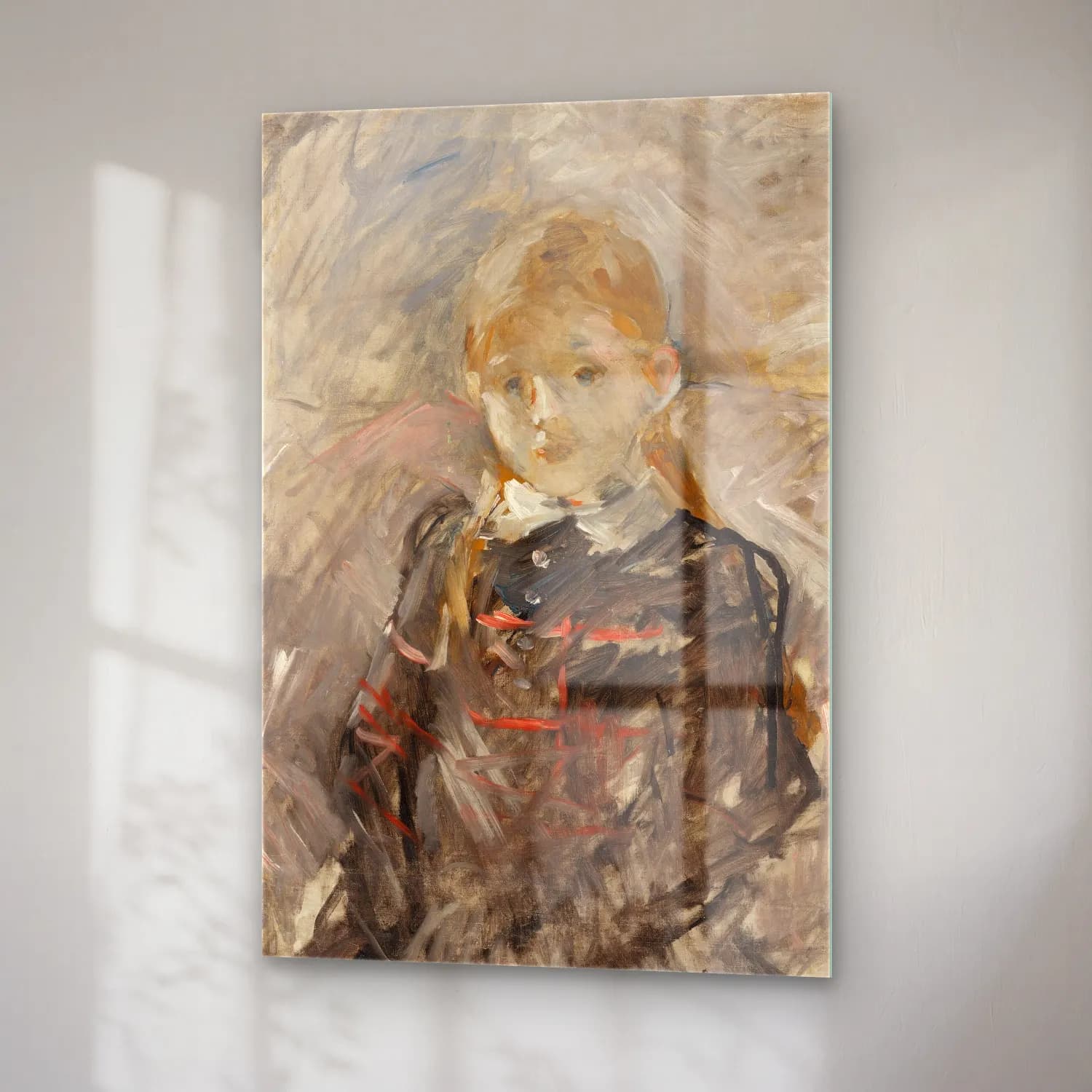 Berthe Morisot – Petite fille aux cheveux blonds cam tablo — sağ açıdan görünüm
