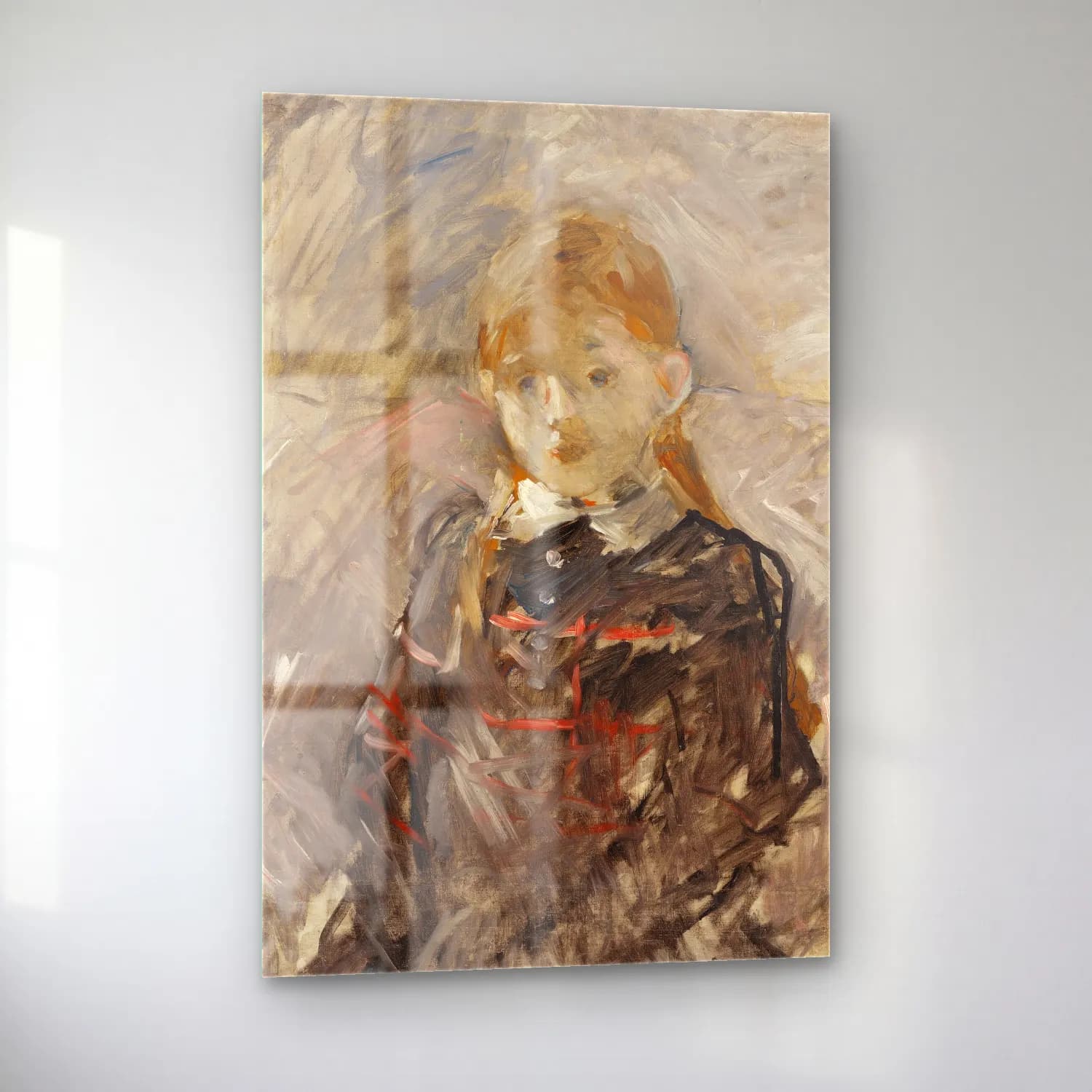Berthe Morisot – Petite fille aux cheveux blonds cam tablo — sol açıdan görünüm