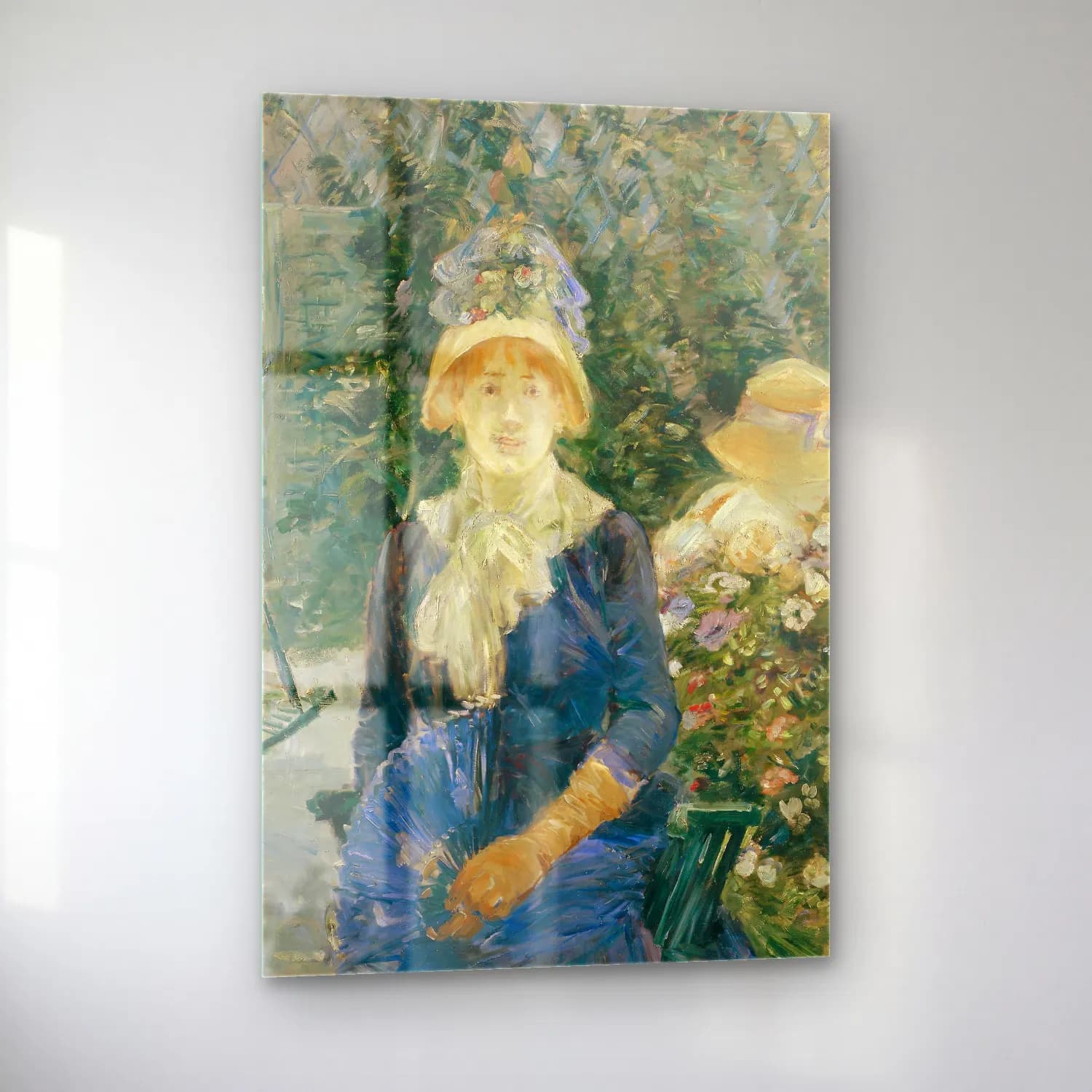 Berthe Morisot – Woman in a Garden cam tablo — sol açıdan görünüm