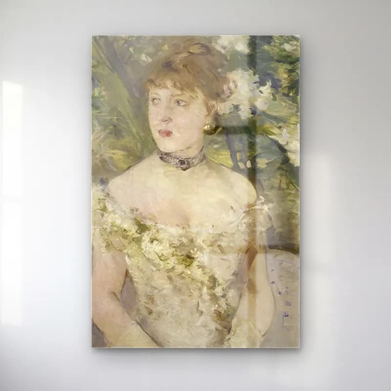 Berthe Morisot – Young Girl in a Ball Gown cam tablo — Berthe Morisot – Young Girl in a Ball Gown — empresyonist kadın portresi