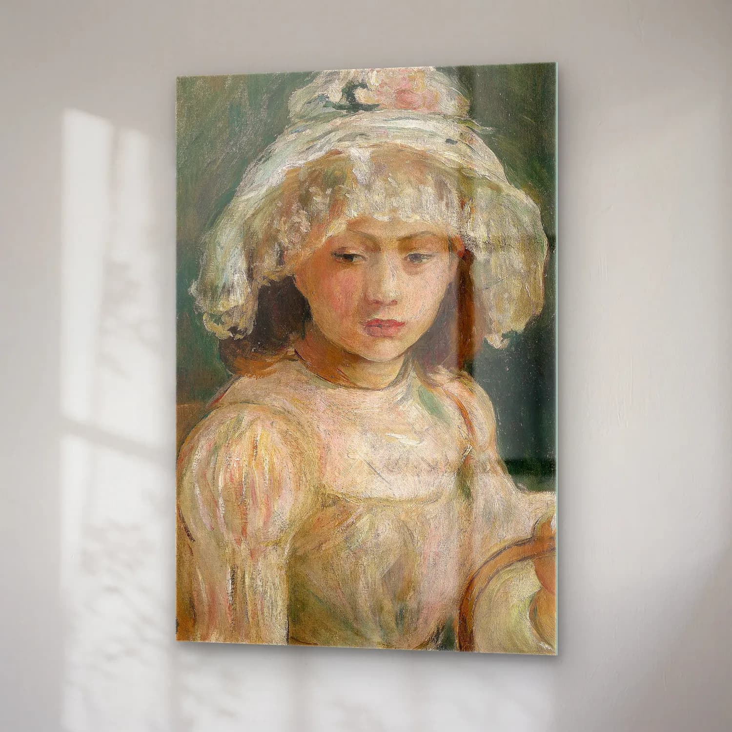 Berthe Morisot – Young Girl with Hat cam tablo — sağ açıdan görünüm