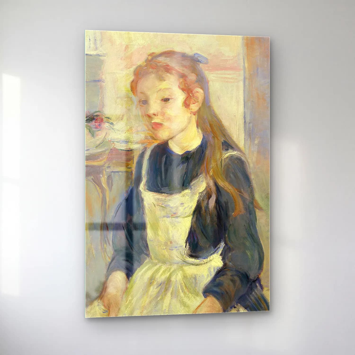 Berthe Morisot – Young Girl with an Apron cam tablo — sol açıdan görünüm