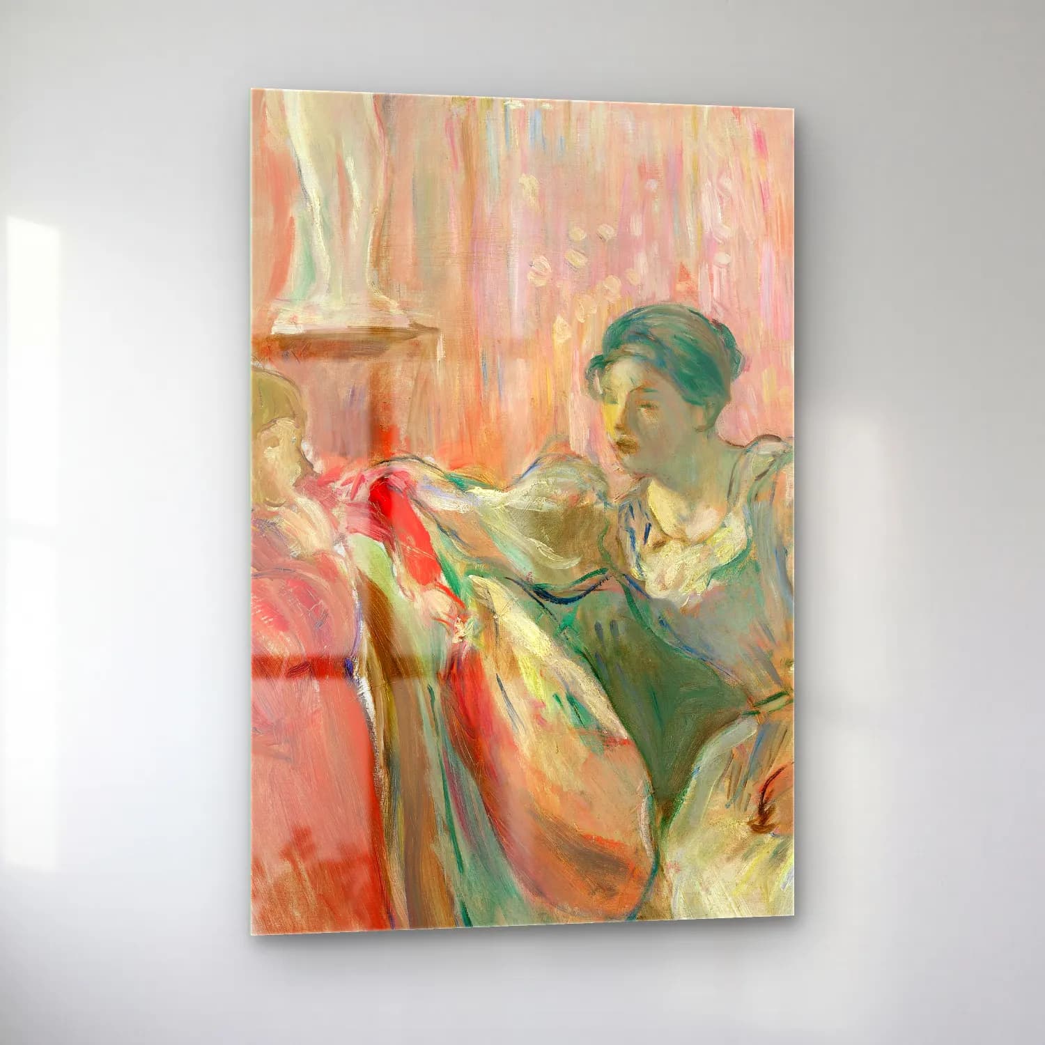 Berthe Morisot – Young Woman and Child cam tablo — sol açıdan görünüm
