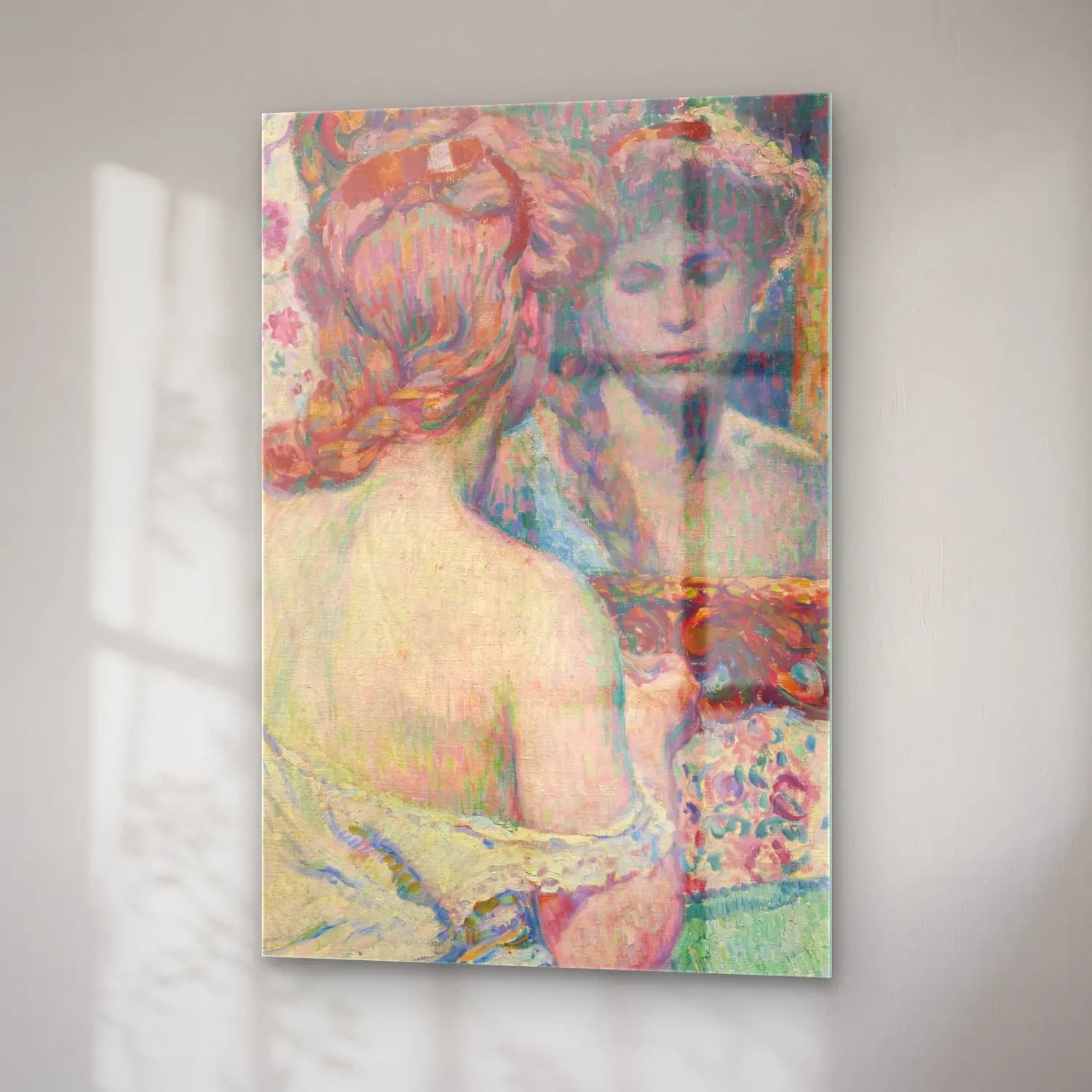 Theo van Rysselberghe – Femme au miroir cam tablo — sağ açıdan görünüm
