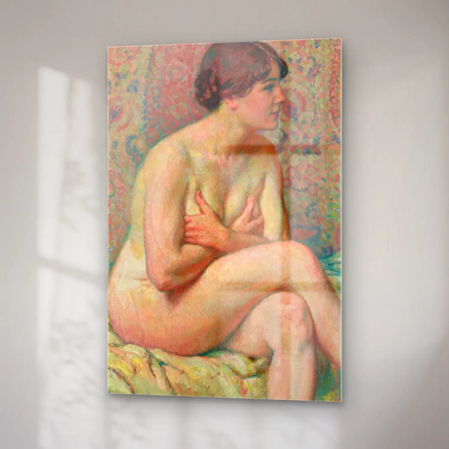 Theo van Rysselberghe – Nu Assis (Maude) cam tablo — sağ açıdan görünüm
