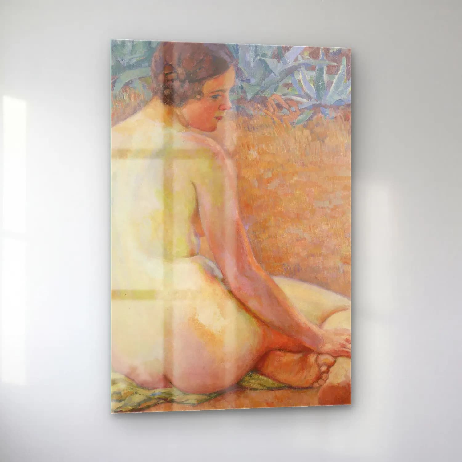 Theo van Rysselberghe – Nude with agave (Nu aux agave) cam tablo — sol açıdan görünüm