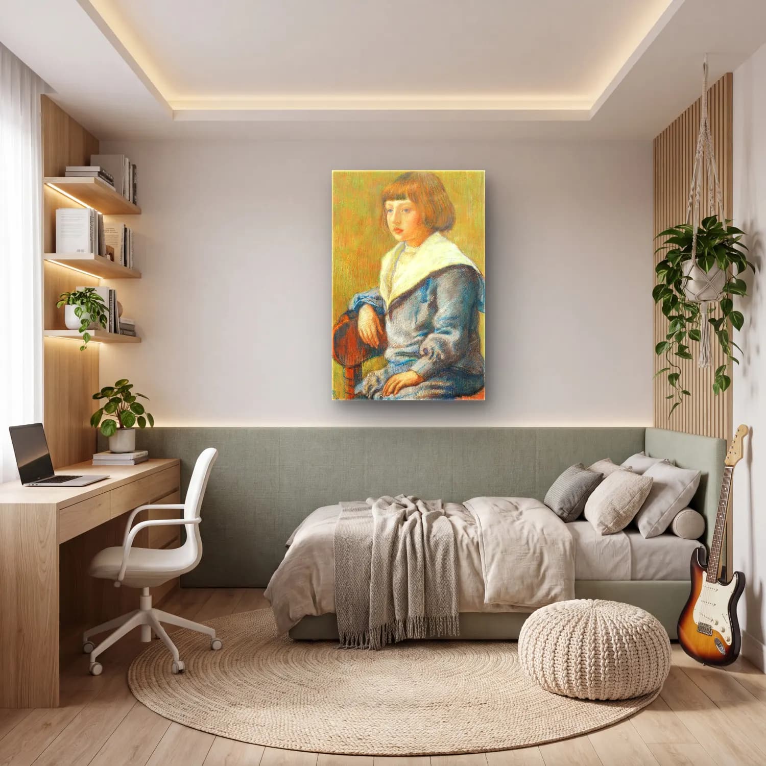 Theo van Rysselberghe – Portrait D’enfant cam tablo — genç odasında