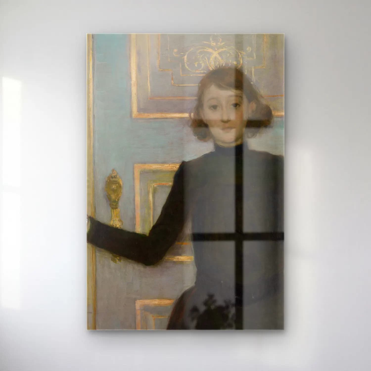 Theo van Rysselberghe – Portrait of Marguerite van Mons cam tablo — Theo van Rysselberghe – Portrait of Marguerite van Mons — empresyonist kadın portresi