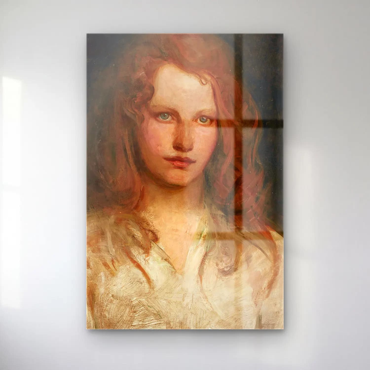 Abbott Handerson Thayer – Margaret McKittrick cam tablo — Abbott Handerson Thayer – Margaret McKittrick — yağlı boya kız çocuğu portresi