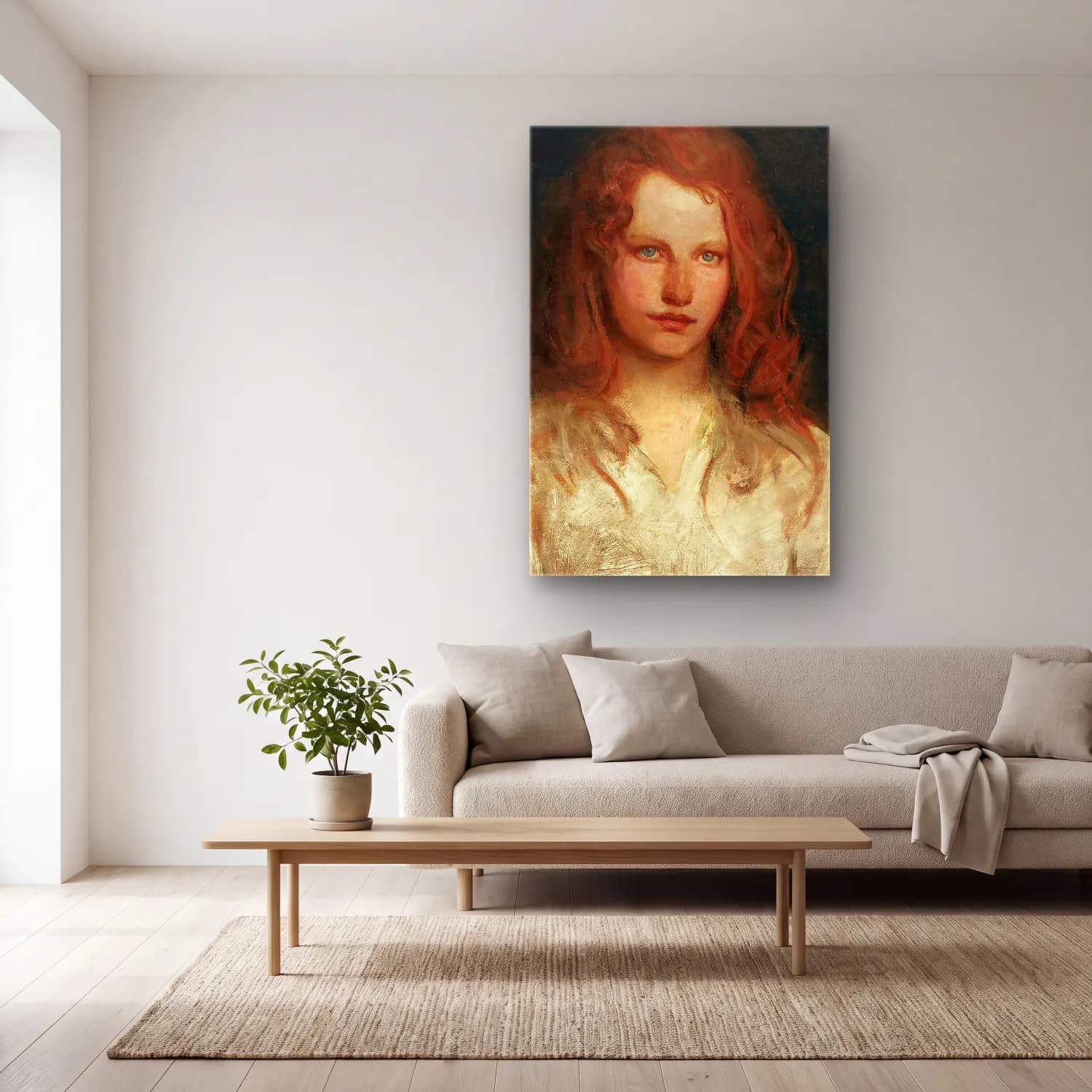 Abbott Handerson Thayer – Margaret McKittrick cam tablo — açık renk salonda