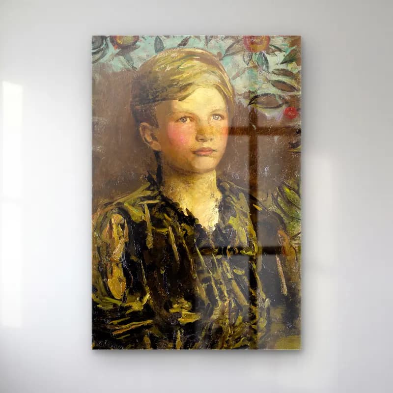 Abbott Handerson Thayer – Townsend Bradley Martin cam tablo — Abbott Handerson Thayer – Townsend Bradley Martin — empresyonist kız çocuğu portresi