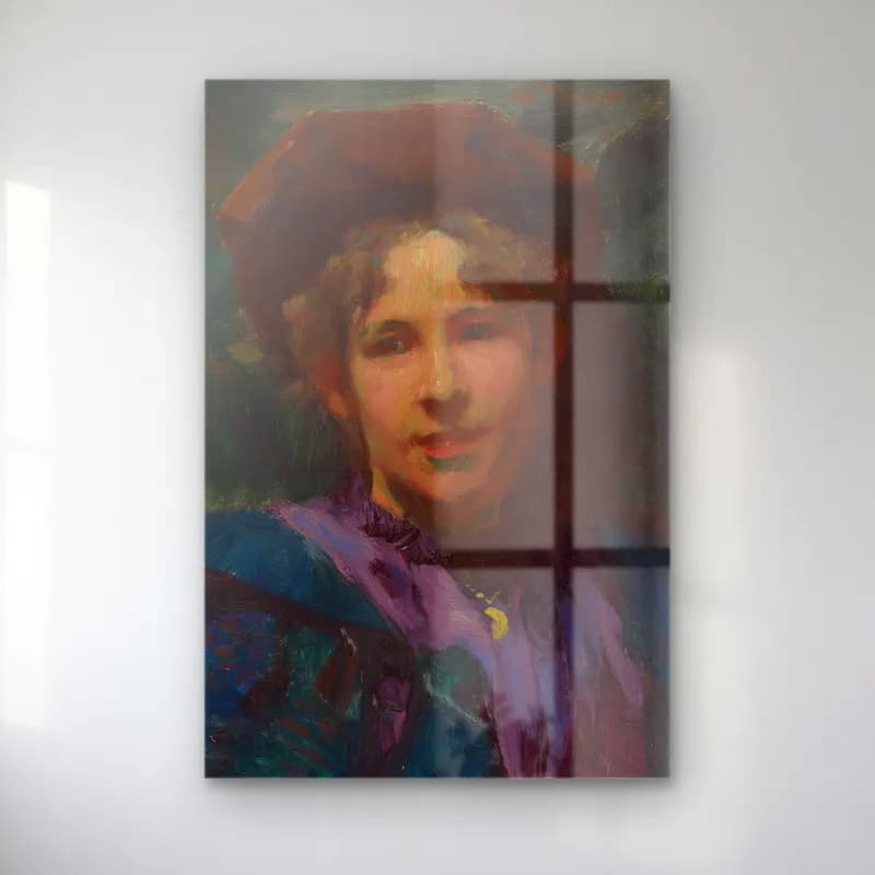 Robert William Vonnoh – Bessie Potter Vonnoh – Pastel Tonlar cam tablo — Robert William Vonnoh – Bessie Potter Vonnoh – Pastel Tonlar — empresyonist kadın portresi