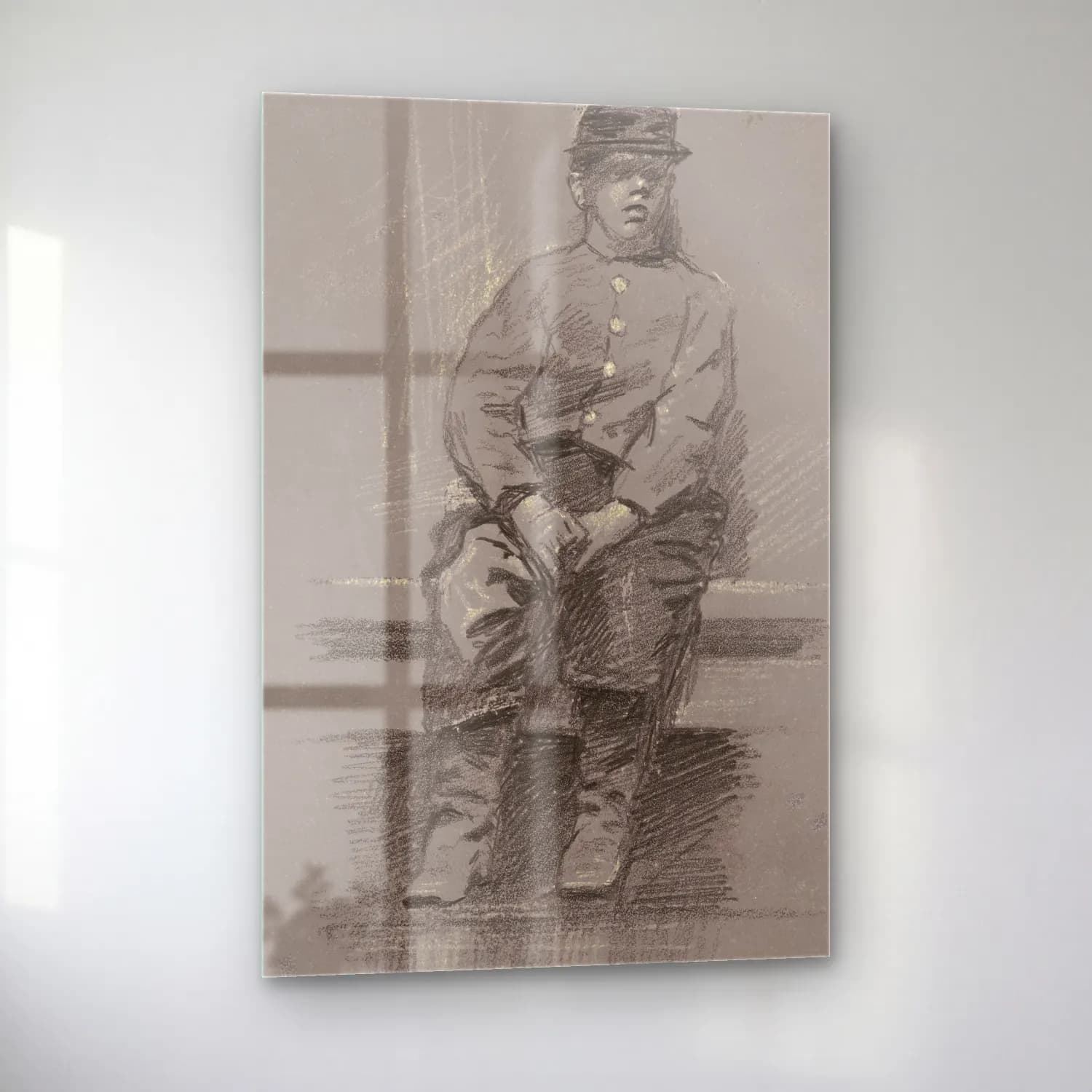 Robert William Vonnoh – The Cadet (late 19th century) – Pastel Tonlar cam tablo — sol açıdan görünüm