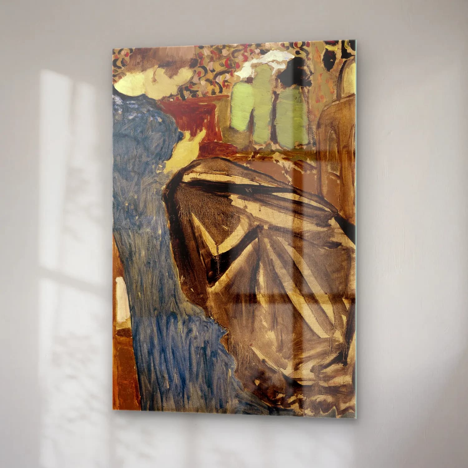Édouard Vuillard – Elbiseli Kadın cam tablo — sağ açıdan görünüm