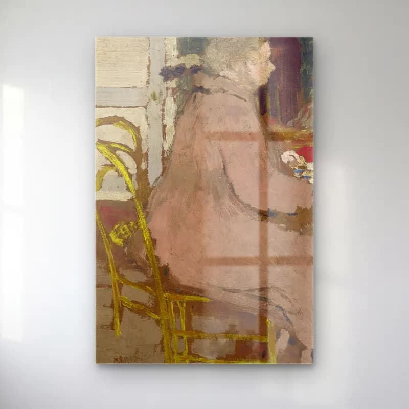 Édouard Vuillard – Figür Çalışması cam tablo — Édouard Vuillard – Figür Çalışması — empresyonist figür çalışması
