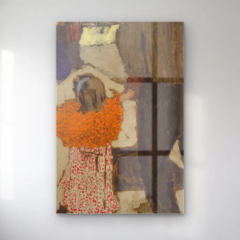 Édouard Vuillard – Anne ve Çocuk cam tablo — Édouard Vuillard – Anne ve Çocuk — empresyonist anne ve çocuk