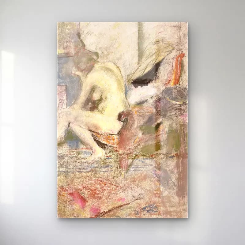 Édouard Vuillard – Figür Çalışması – Pastel Tonlar cam tablo — Édouard Vuillard – Figür Çalışması – Pastel Tonlar — empresyonist figür çalışması