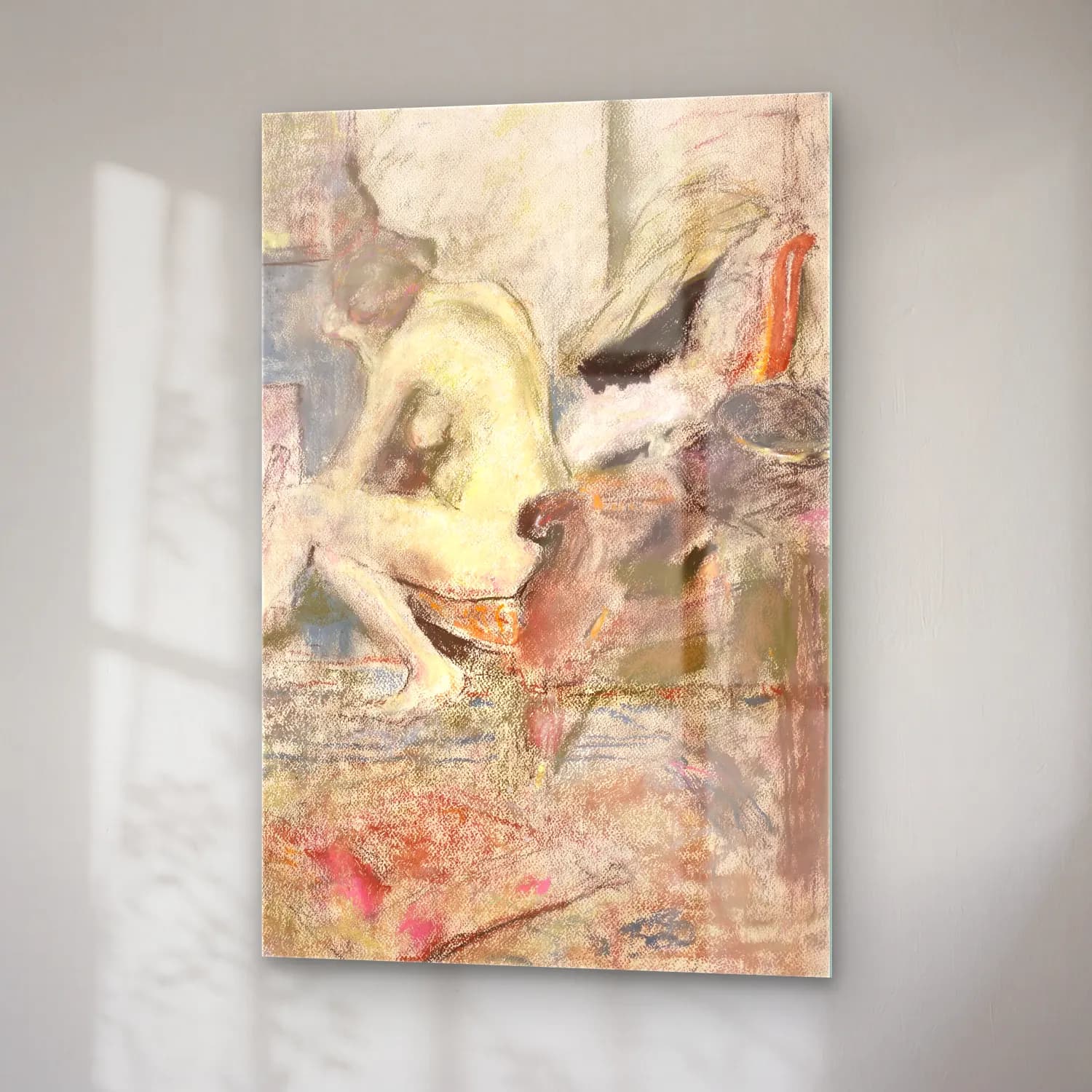 Édouard Vuillard – Figür Çalışması – Pastel Tonlar cam tablo — sağ açıdan görünüm