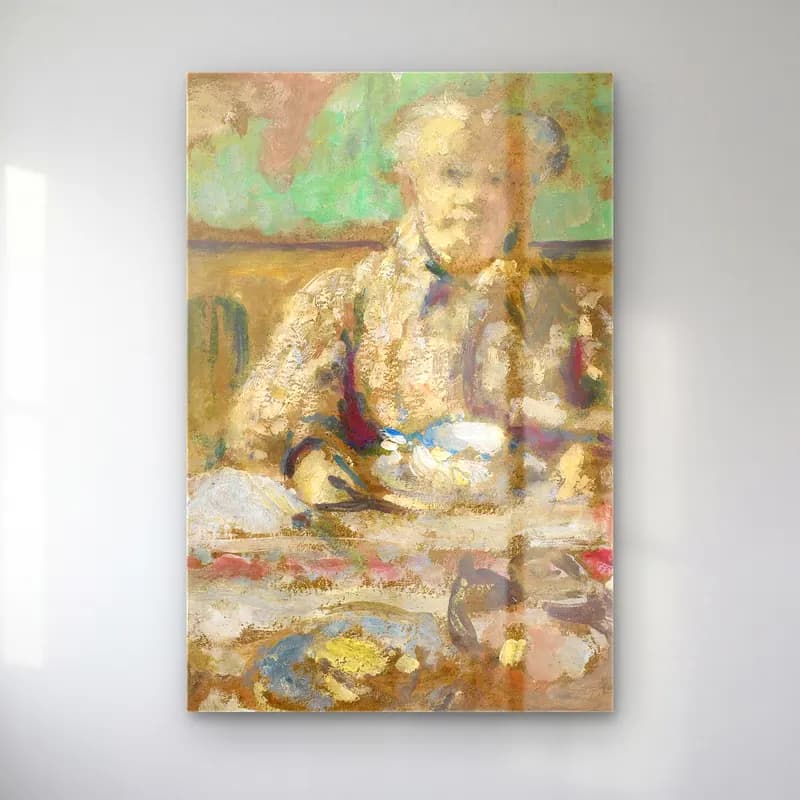 Édouard Vuillard – Kadın Portresi cam tablo — Édouard Vuillard – Kadın Portresi — empresyonist kadın portresi