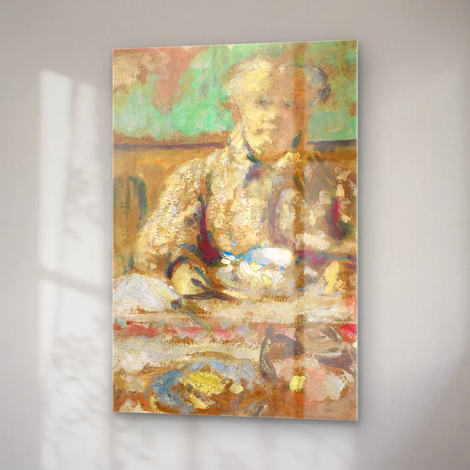 Édouard Vuillard – Kadın Portresi cam tablo — sağ açıdan görünüm