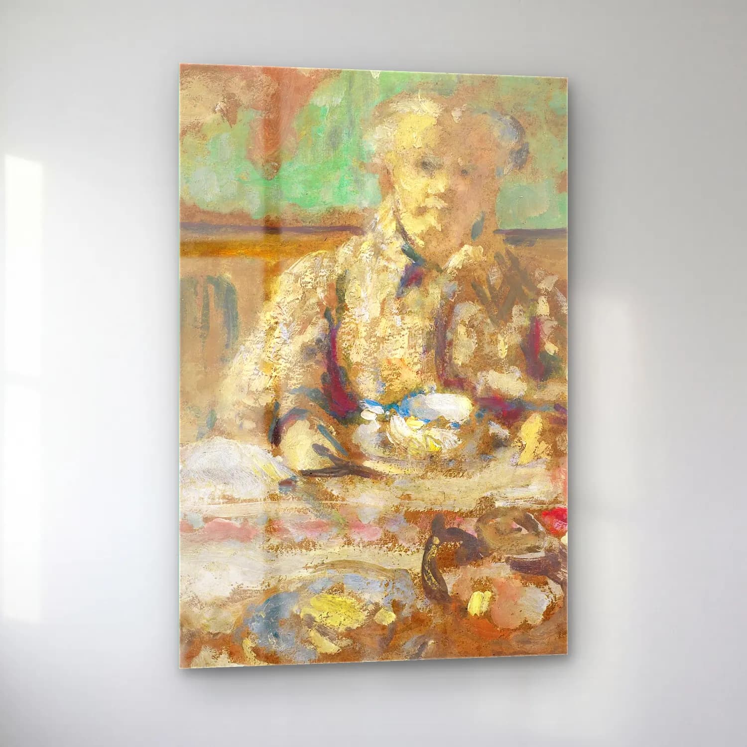 Édouard Vuillard – Kadın Portresi cam tablo — sol açıdan görünüm