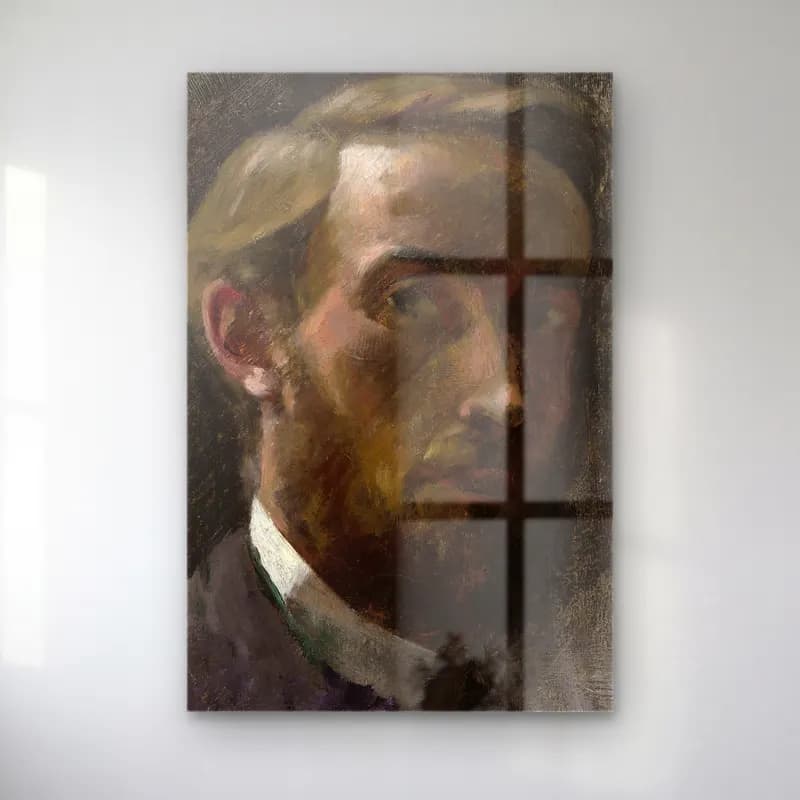 Édouard Vuillard – Erkek Portresi cam tablo — Édouard Vuillard – Erkek Portresi — empresyonist erkek portresi