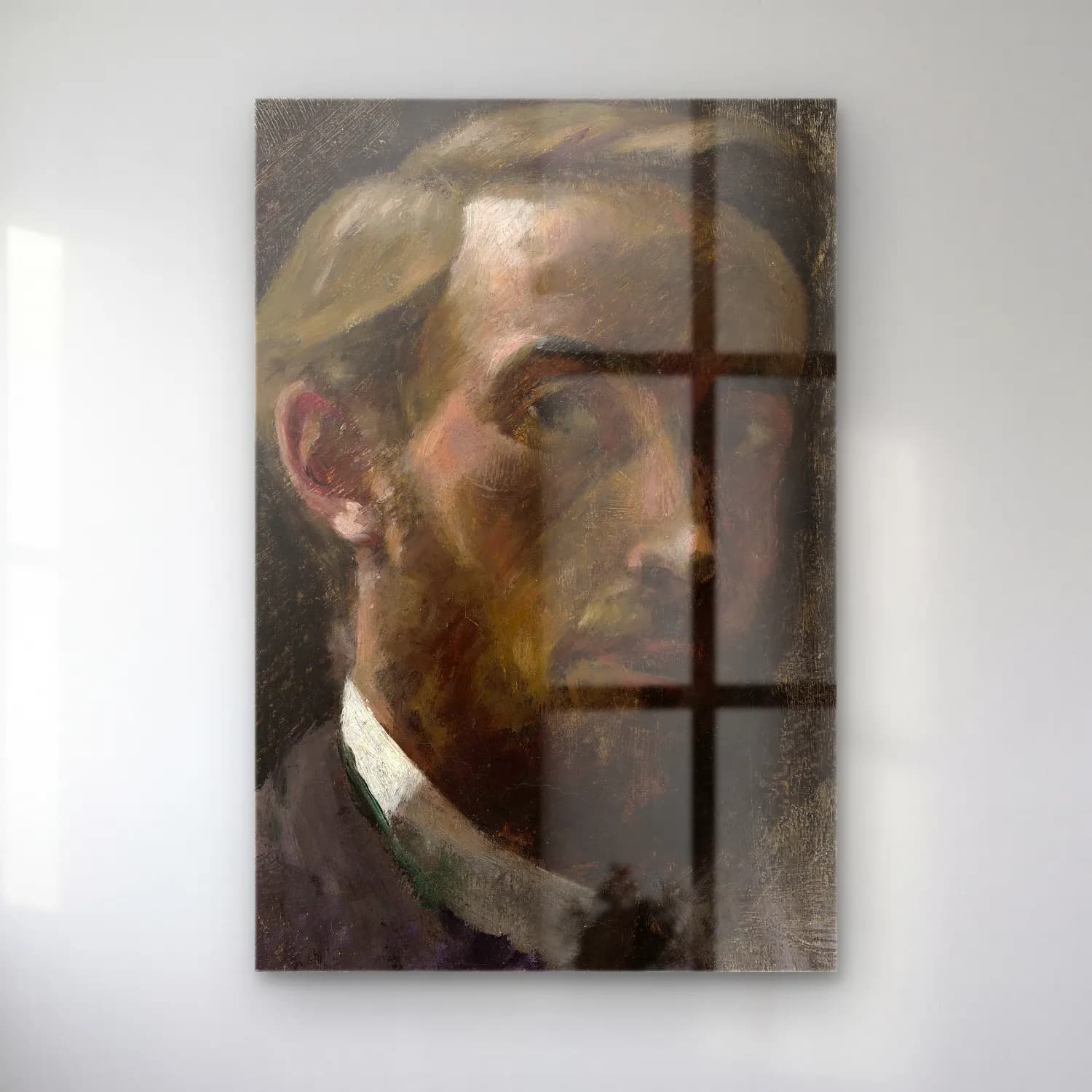 Édouard Vuillard – Erkek Portresi cam tablo — Édouard Vuillard – Erkek Portresi — empresyonist erkek portresi