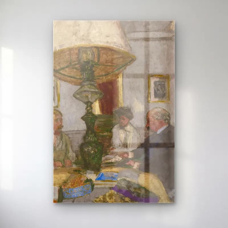 Édouard Vuillard – Vintage İç Mekân No. 6 cam tablo — Édouard Vuillard – Vintage İç Mekân No. 6 — empresyonist vintage i̇ç mekân