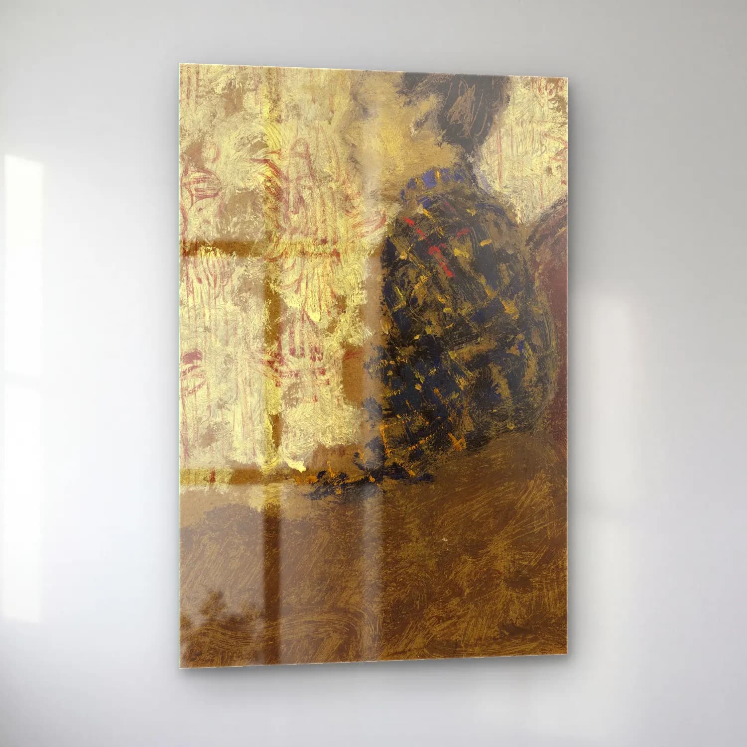 Édouard Vuillard – Şapkalı Kadın No. 4 cam tablo — sol açıdan görünüm