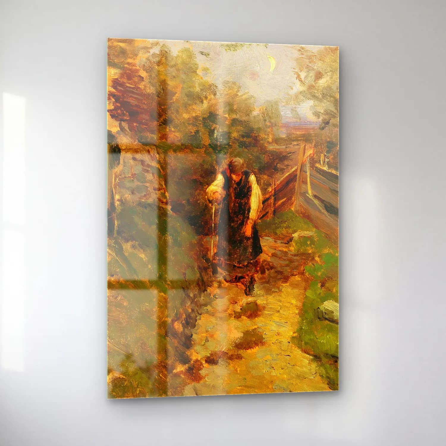 Olga Wisinger-Florian – Study of a peasant woman returning home cam tablo — sol açıdan görünüm