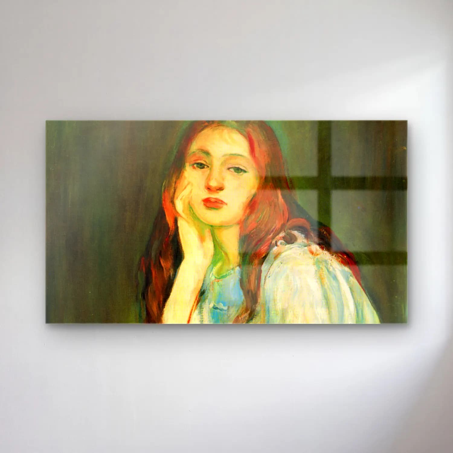 Berthe Morisot – Julie dreaming cam tablo — Berthe Morisot – Julie dreaming — empresyonist kız çocuğu portresi