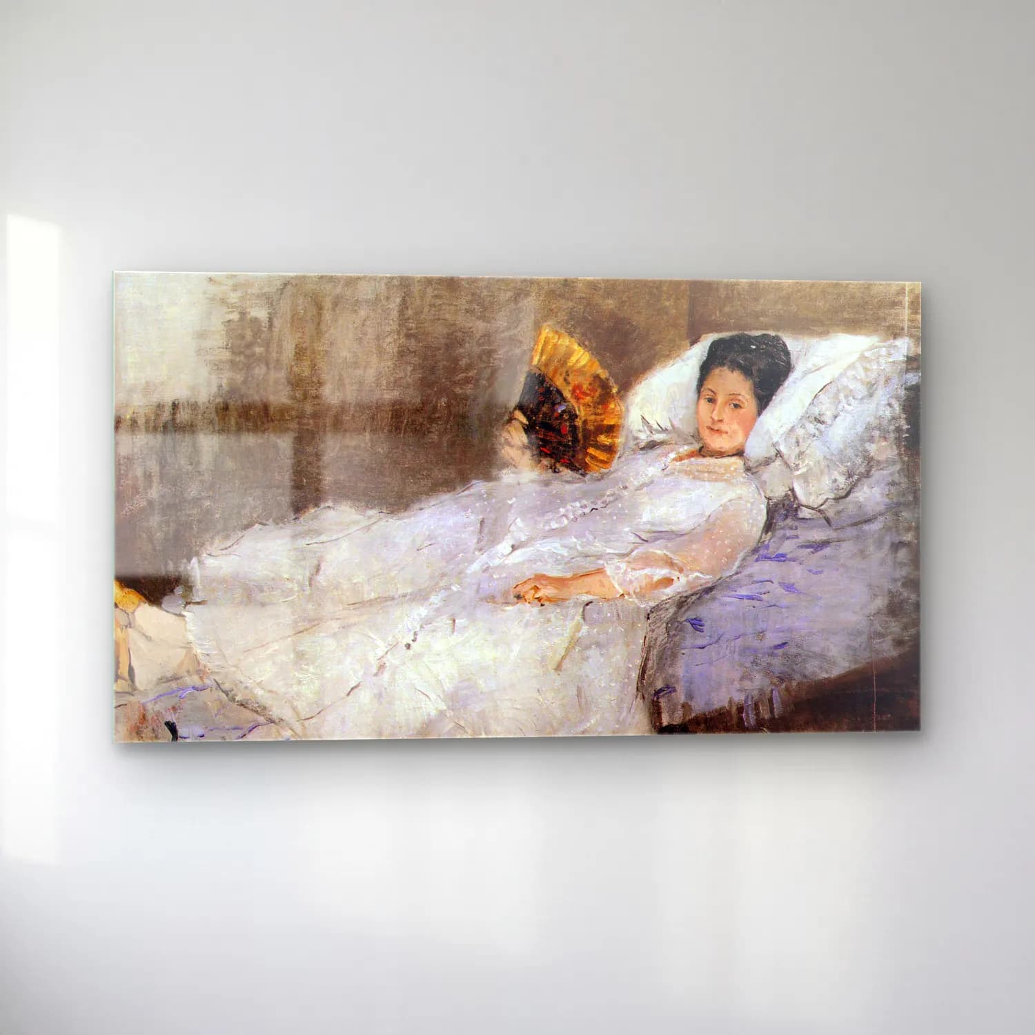 Berthe Morisot – Portrait of Madame Hubard cam tablo — sol açıdan görünüm