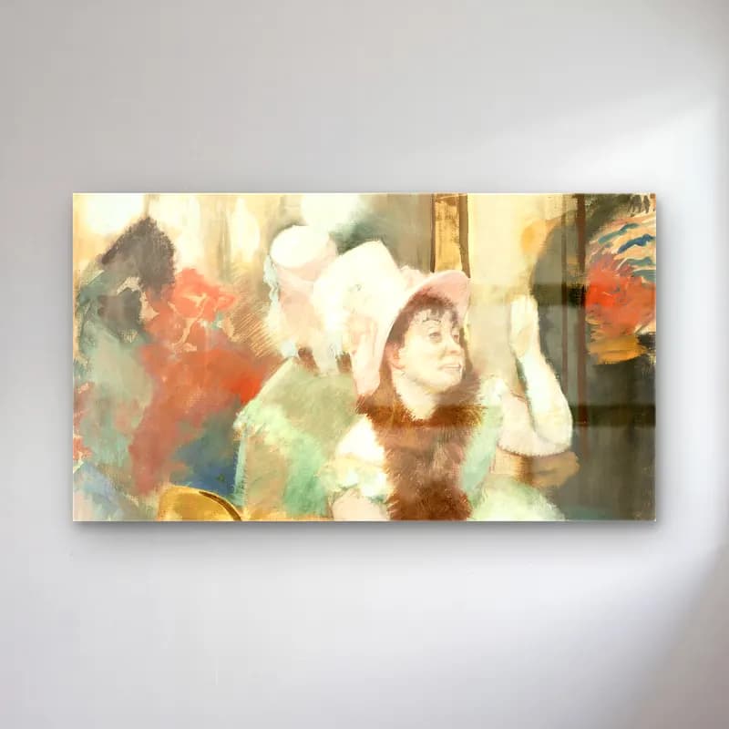 Edgar Degas – Portrait after a Costume Ball cam tablo — Edgar Degas – Portrait after a Costume Ball — empresyonist şapkalı kadın