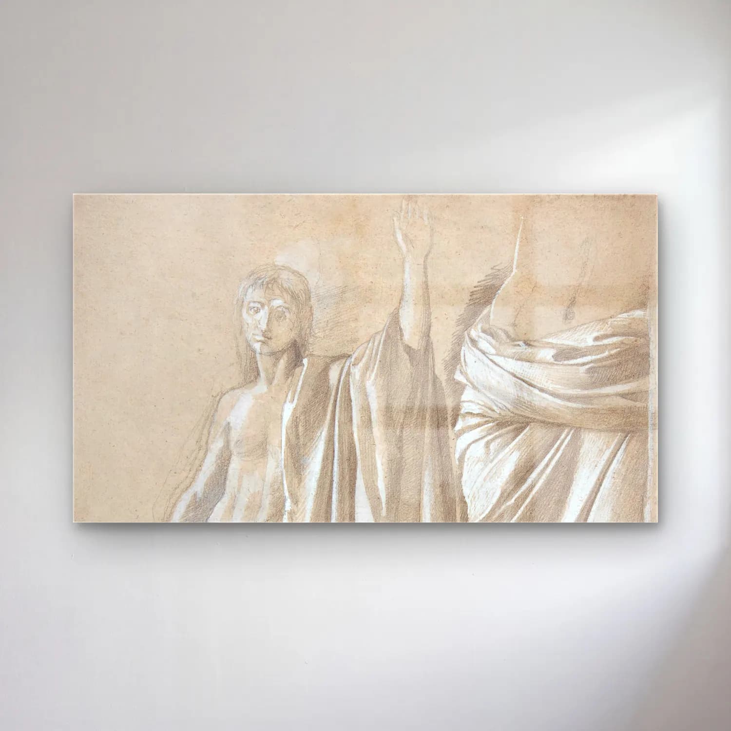 Edgar Degas – Study of a Draped Figure cam tablo — Edgar Degas – Study of a Draped Figure — karakalem dini sahne