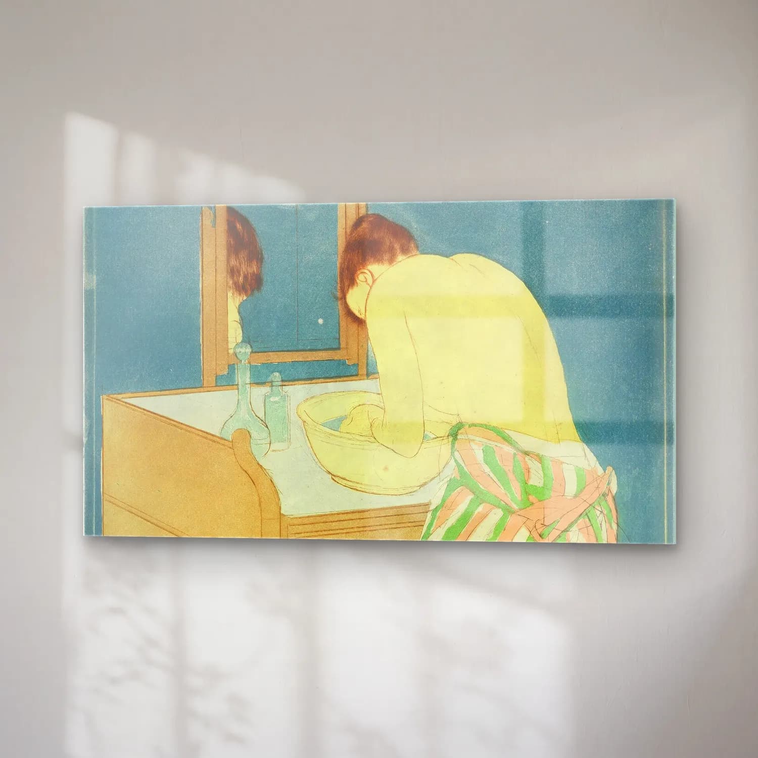 Mary Cassatt – Woman Bathing cam tablo — sağ açıdan görünüm