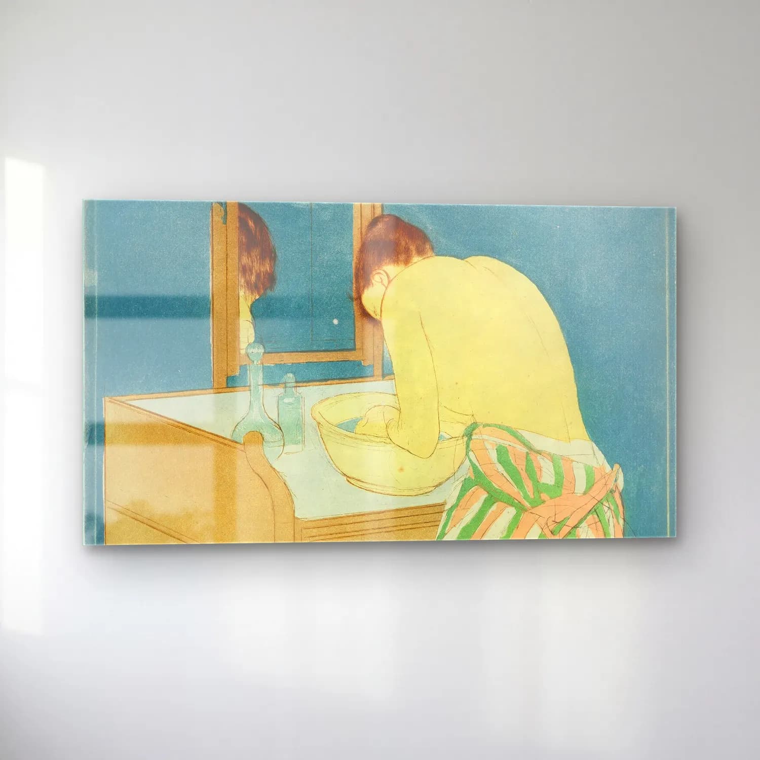 Mary Cassatt – Woman Bathing cam tablo — sol açıdan görünüm