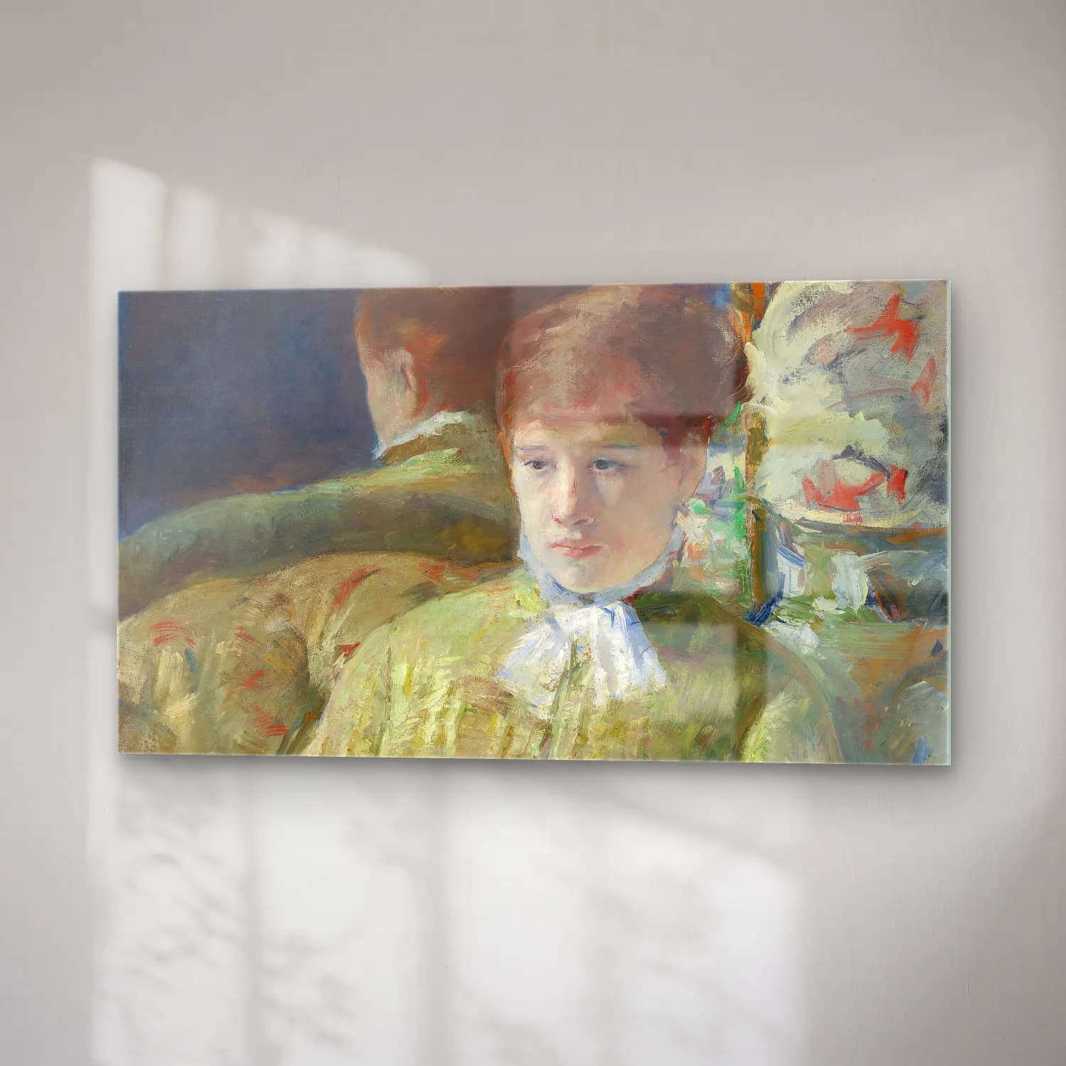 Mary Cassatt – Woman with a Fan cam tablo — sağ açıdan görünüm
