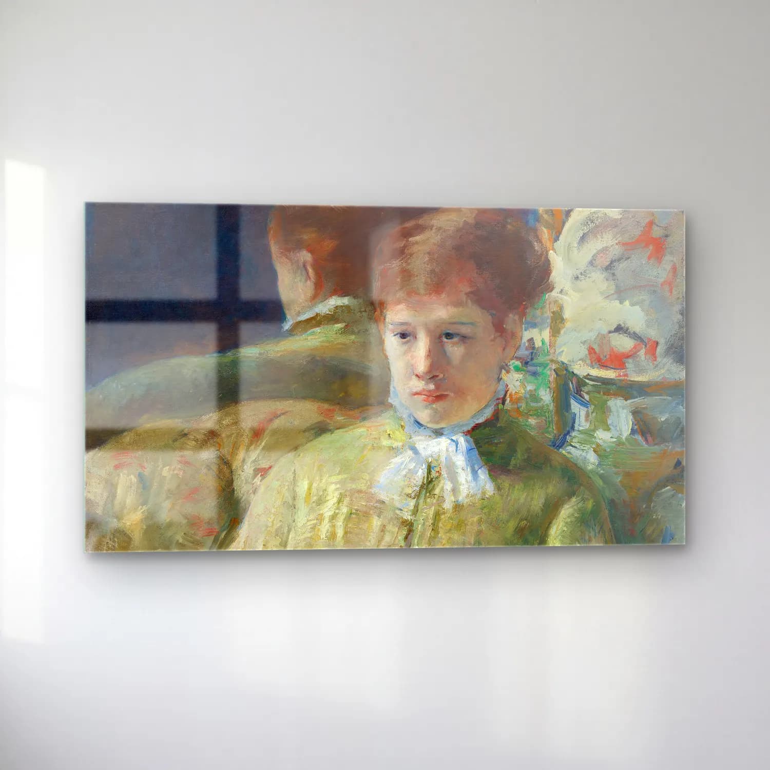 Mary Cassatt – Woman with a Fan cam tablo — sol açıdan görünüm