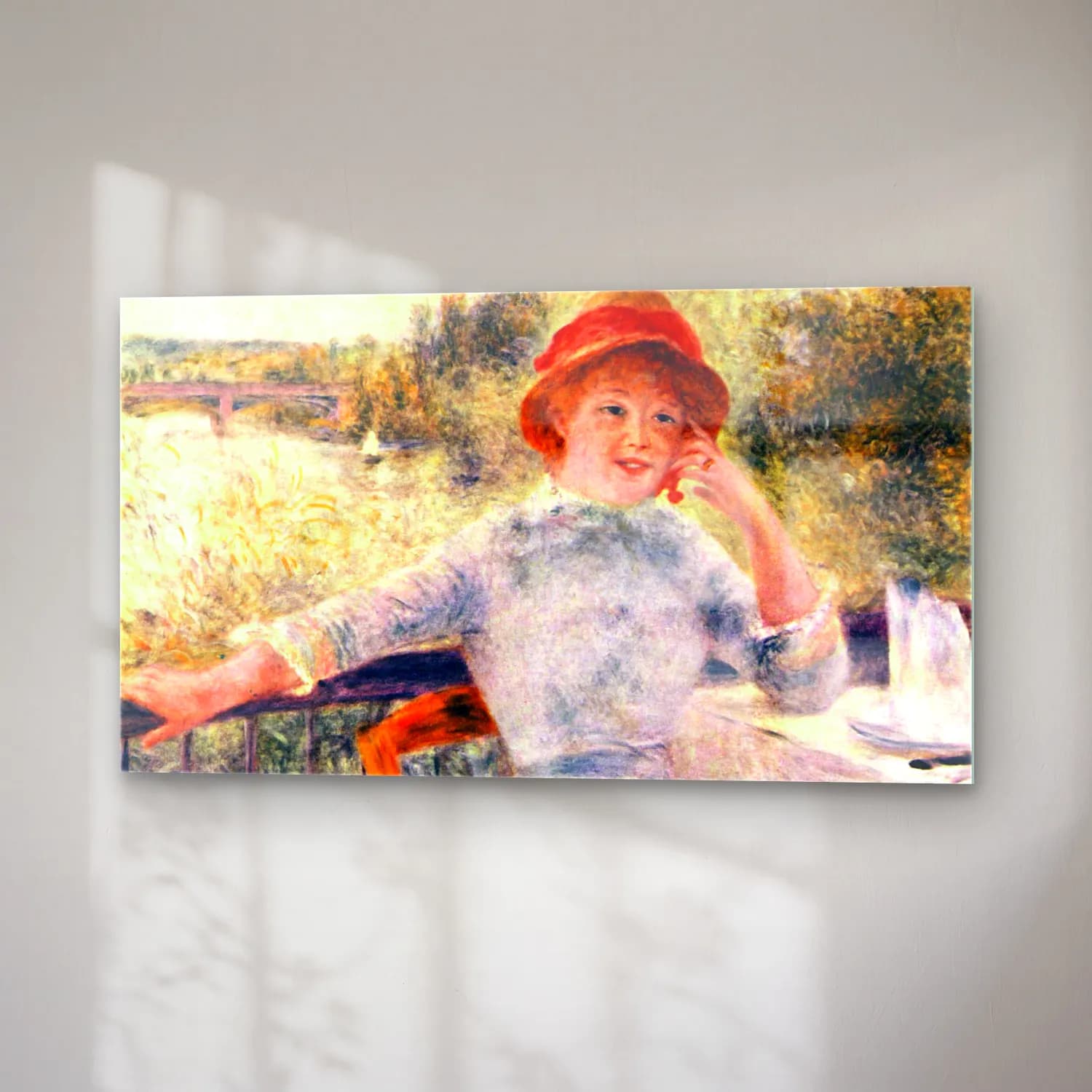 Pierre-Auguste Renoir – Portrait of Alphonsine Fournaise cam tablo — sağ açıdan görünüm