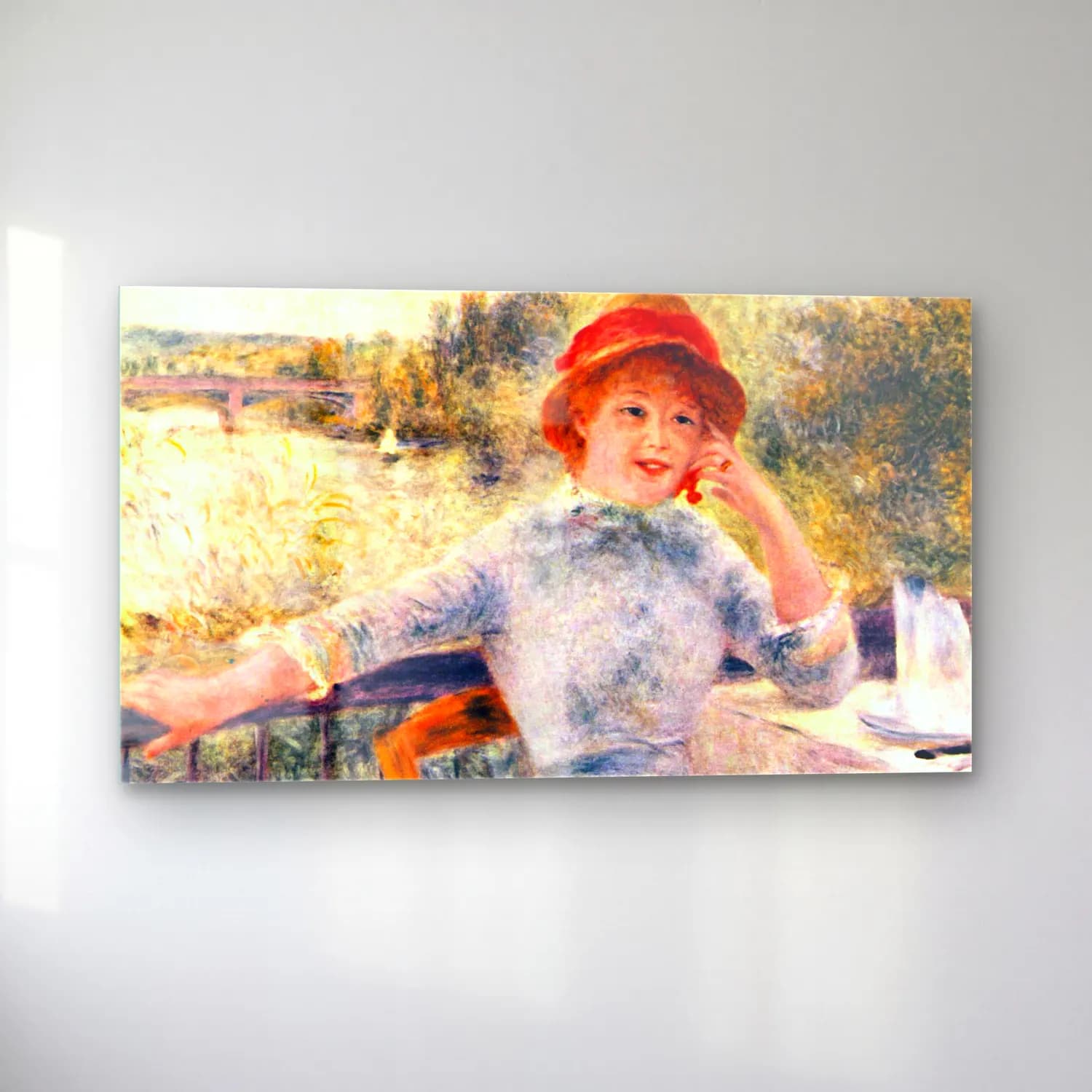 Pierre-Auguste Renoir – Portrait of Alphonsine Fournaise cam tablo — sol açıdan görünüm