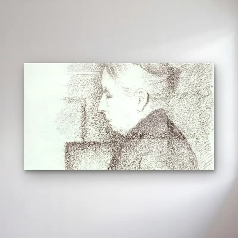 Henri Edmond Cross – Portrait-of-the-Artist s-Mother--painting-by… cam tablo — Henri Edmond Cross – Portrait-of-the-Artist s-Mother--painting-by… — karakalem erkek portresi