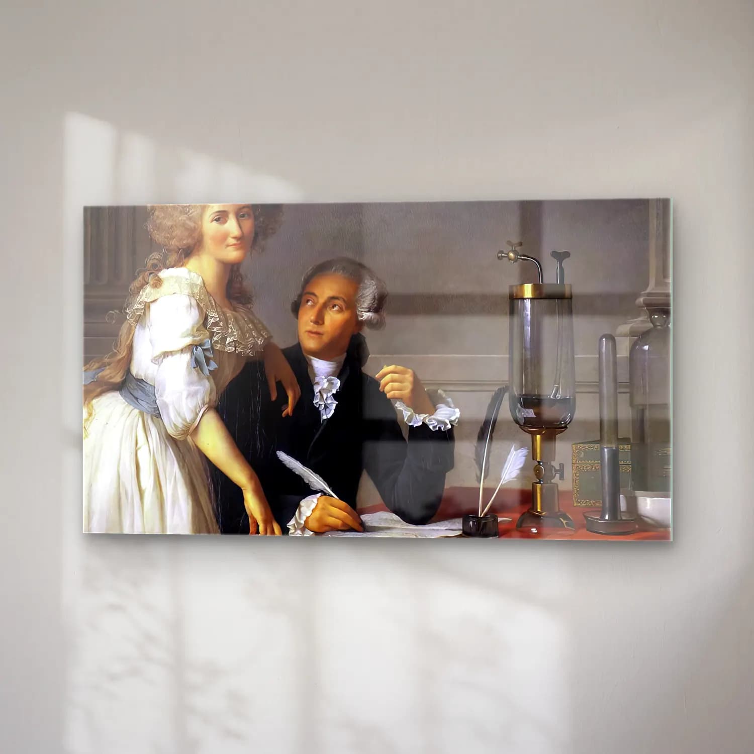Jacques-Louis David – Portrait of Antoine-Laurent and Marie-Anne Lavoisier… cam tablo — sağ açıdan görünüm