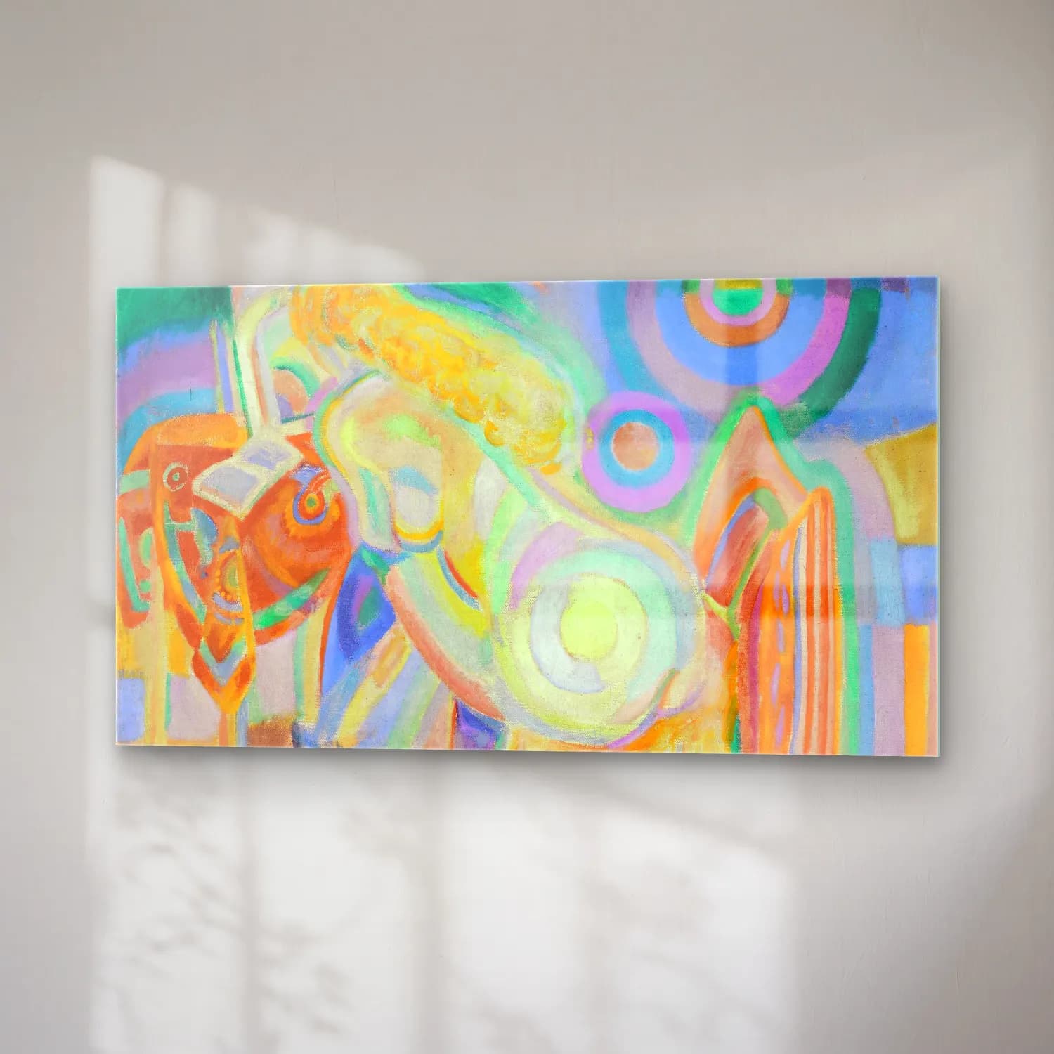 Robert Delaunay – Femme nue lisant (Nude Woman Reading) cam tablo — sağ açıdan görünüm