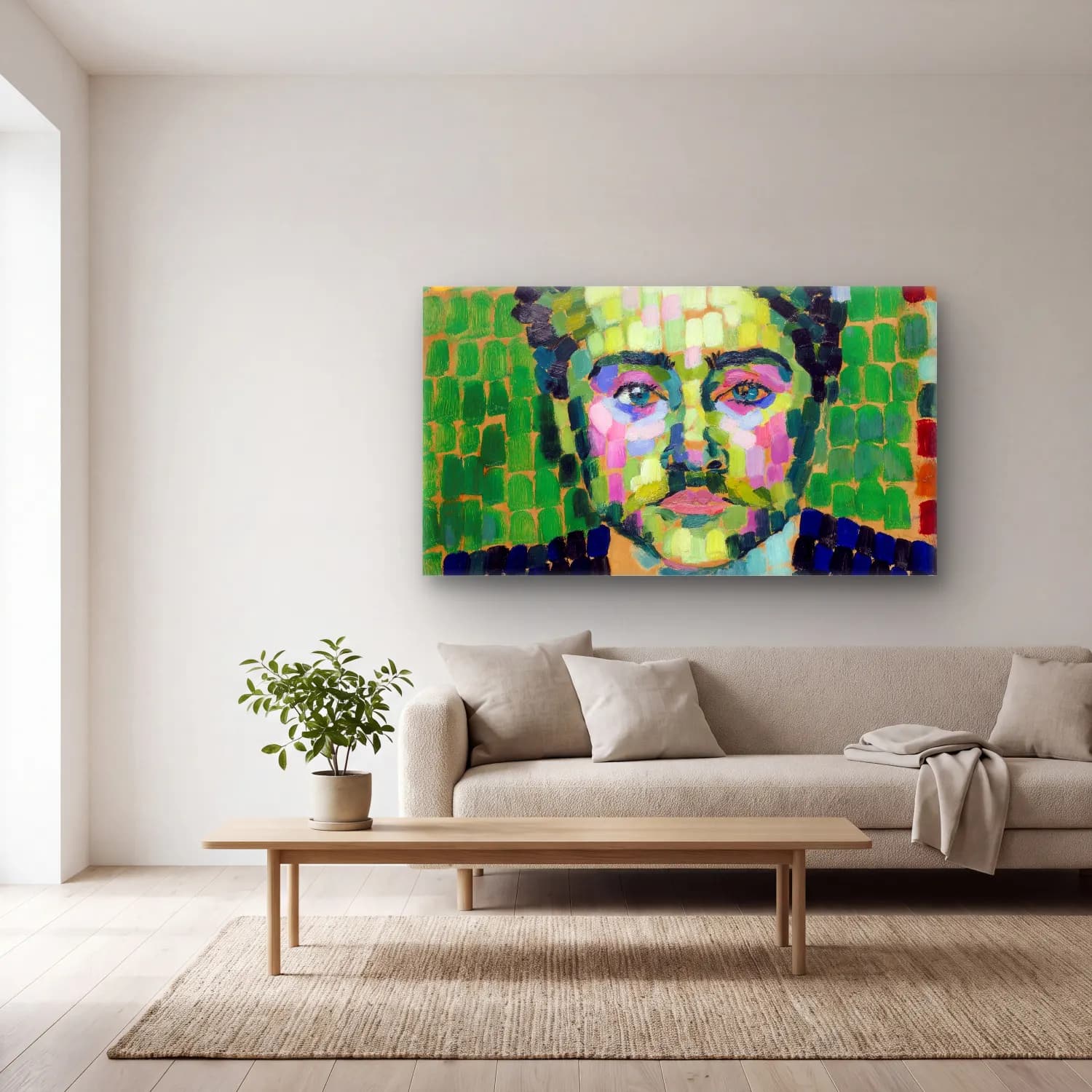 Robert Delaunay – Jean Metzinger – Yeşil Tonlar cam tablo — açık renk salonda