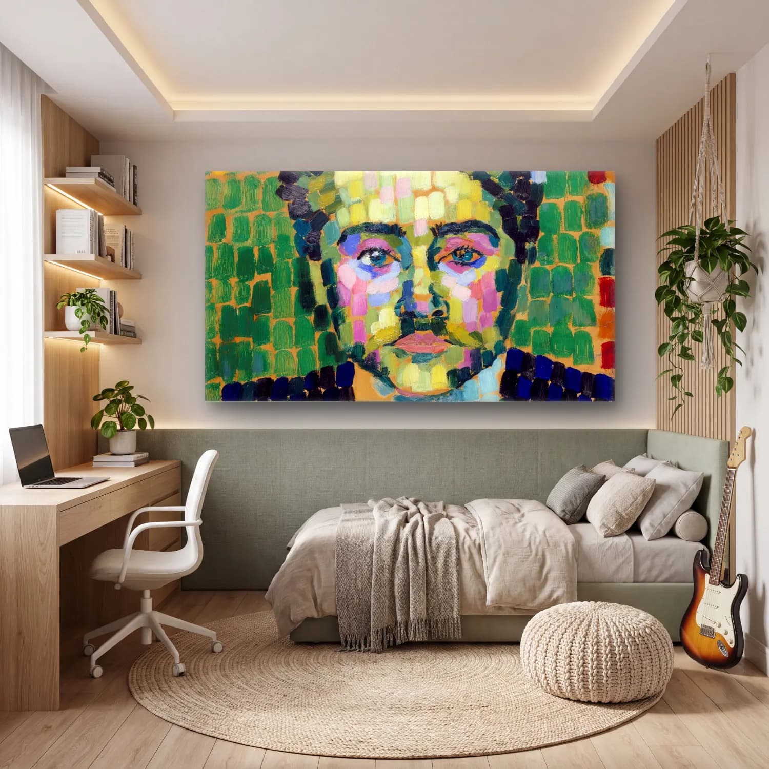 Robert Delaunay – Jean Metzinger – Yeşil Tonlar cam tablo — genç odasında