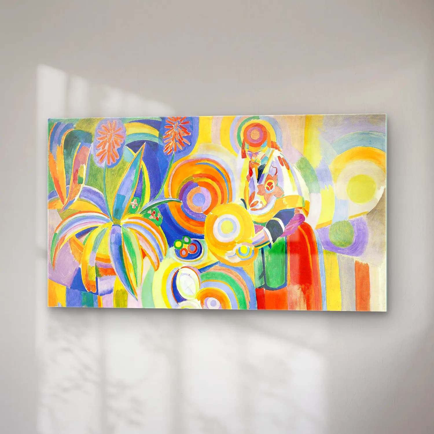 Robert Delaunay – Portuguese Woman – Sarı Tonlar cam tablo — sağ açıdan görünüm