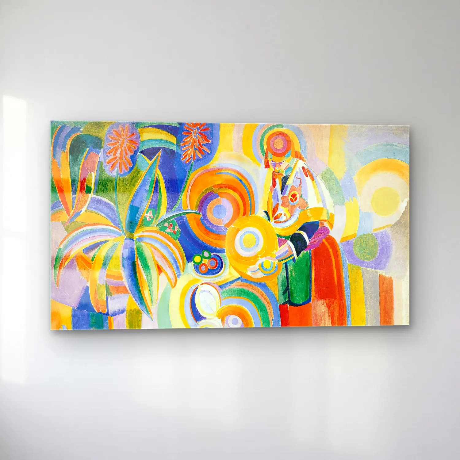 Robert Delaunay – Portuguese Woman – Sarı Tonlar cam tablo — sol açıdan görünüm