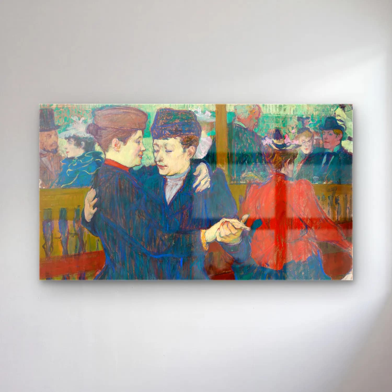 Henri de Toulouse-Lautrec – At the Moulin-Rouges, Two Women Walzing cam tablo — Henri de Toulouse-Lautrec – At the Moulin-Rouges, Two Women Walzing — empresyonist aşıklar