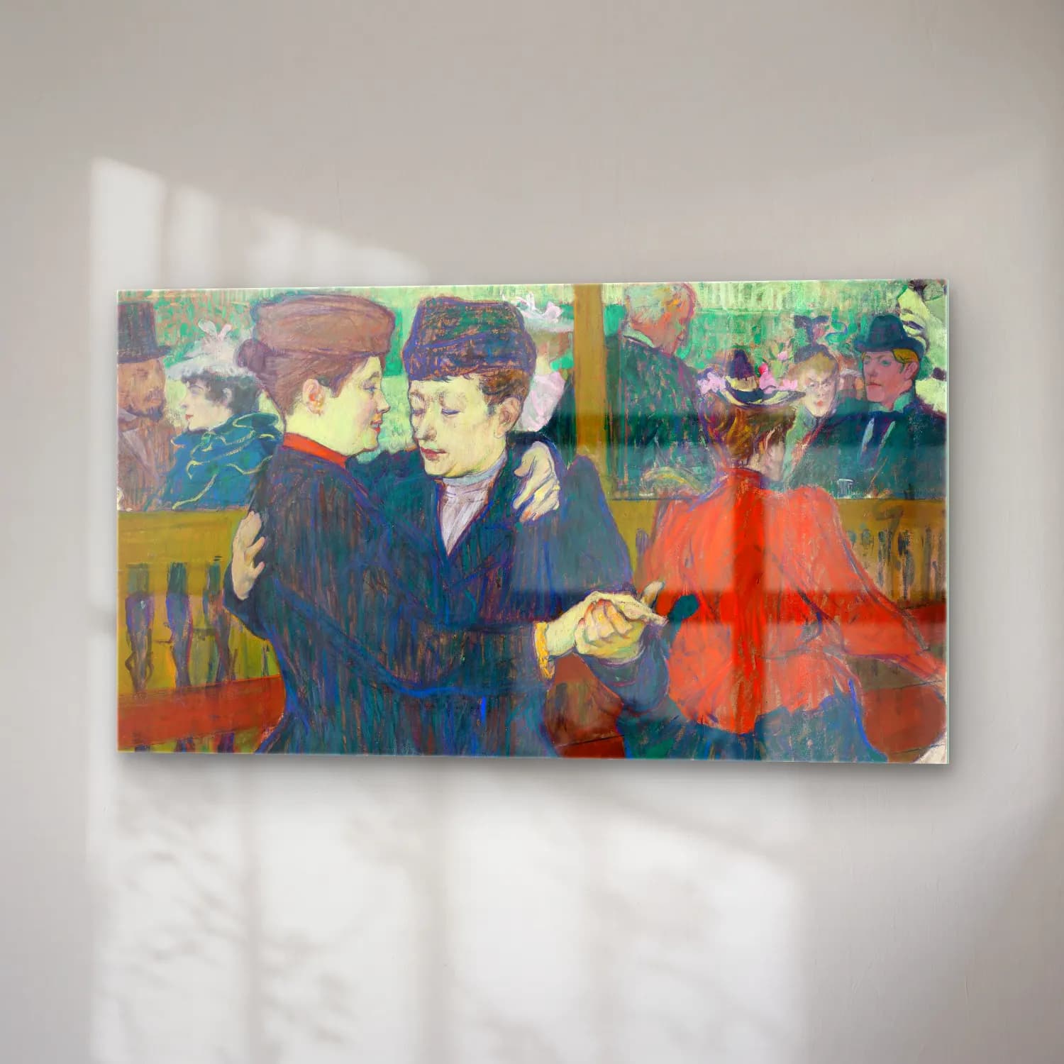 Henri de Toulouse-Lautrec – At the Moulin-Rouges, Two Women Walzing cam tablo — sağ açıdan görünüm